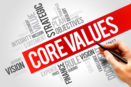40700860 - core values word cloud, business concept